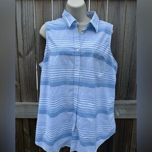 Chaps No Iron Sleeveless Button-Down Shirt - XL